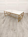 Geo Gold Coffee Table with Polar White Sintered Top