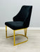 Lasco Plush Velvet Dining Chairs - Available In 3 Colours - Set Of 2