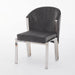 Fabio Shimmer Fabric Metal Plating Dining Chairs - Available In 3 Colours - Set Of 2