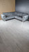 Genova Sofa Range 245cm x 245cm Corner Grey & Chrome