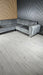 Genova Sofa Range 245cm x 245cm Corner Grey & Chrome