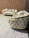 Bvlgari special 3+2 sofa in champagne and gold