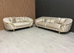 Bvlgari special 3+2 sofa in champagne and gold