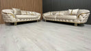 Bvlgari special 3+2 sofa in champagne and gold