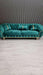 Ambassador Special 3 Seater Sofa In Emerald Green & Gold