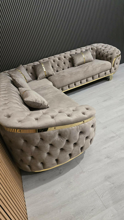 Bvlgari special corner sofa range plush velvet - choose combination