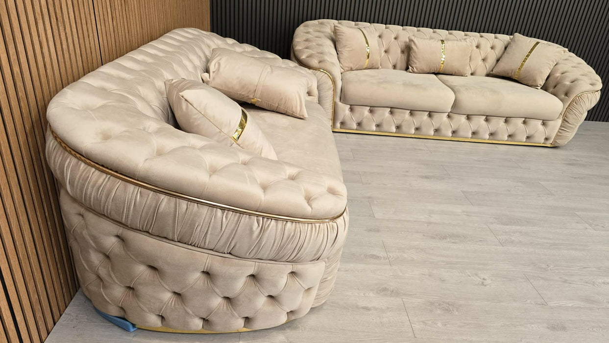 Ambassador 3+2 Seater Champagne 03 & Gold