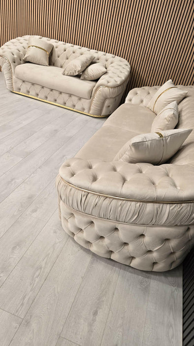 Ambassador 3+2 Seater Champagne 03 & Gold