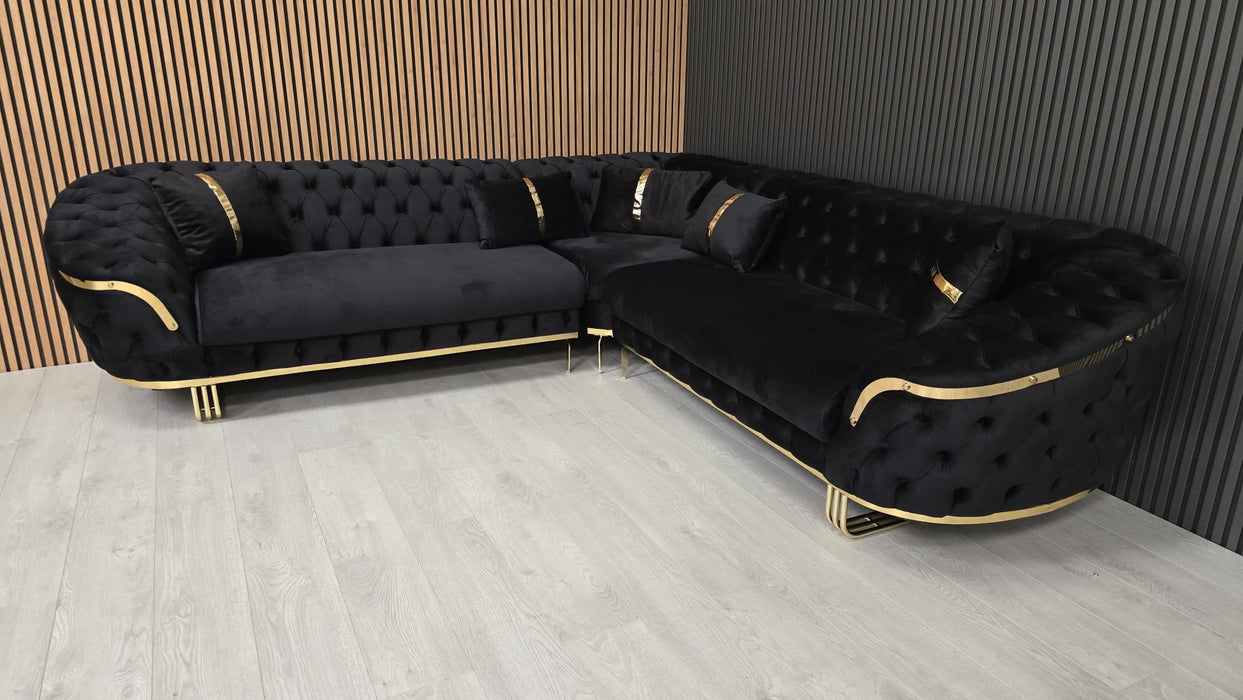 Bvlgari special corner sofa range plush velvet - choose combination