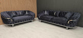 Bvlgari Special 3+2 Sofa Anthracite Grey & Chrome