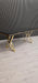 Luna Black & Gold Metal Finish Dining Table Only