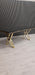Luna Black & Gold Metal Finish Dining Table Only