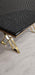 Luna Black & Gold Metal Finish Dining Table Only