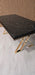 Luna Black & Gold Metal Finish Dining Table Only