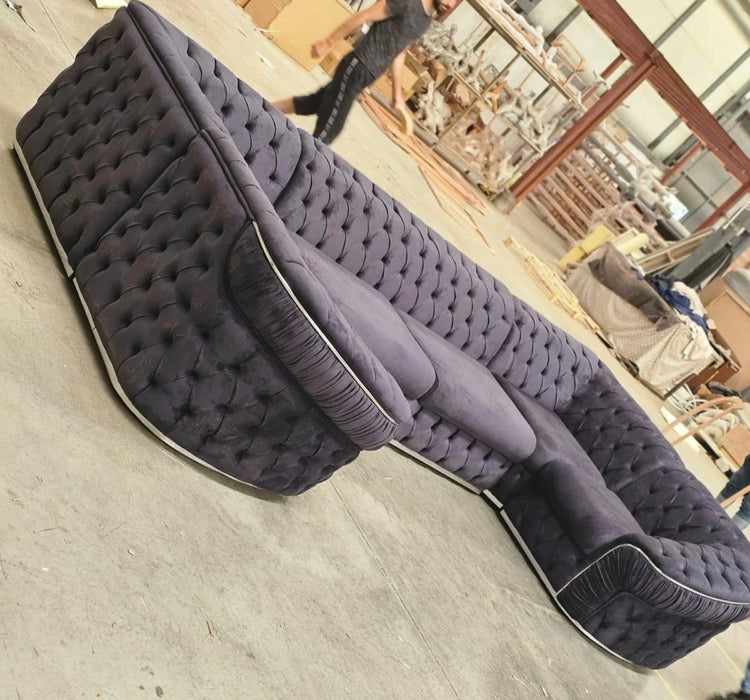 Ambassador U Shape Sofa Anthracite & Chorme
