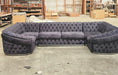 Ambassador U Shape Sofa Anthracite & Chorme