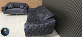 Monalisa 3+2 Plush Velvet Sofa Steel & Chrome