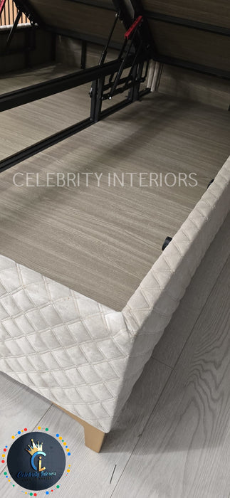 Chelsea Divan Bed set Champagne Velvet Kingize