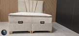 Chelsea Divan Bed set Champagne Velvet Kingize