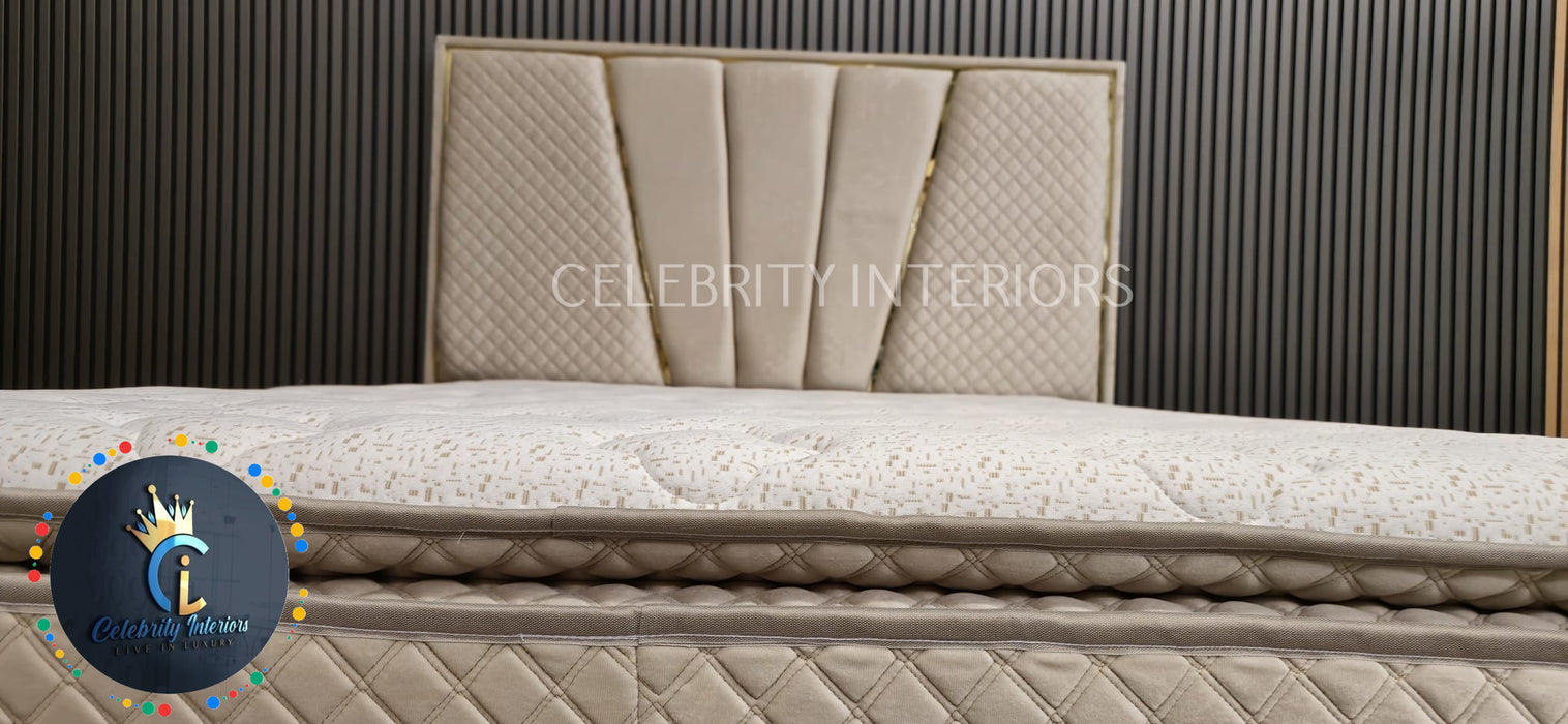 Chelsea Bedframe King Size Champagne Velvet