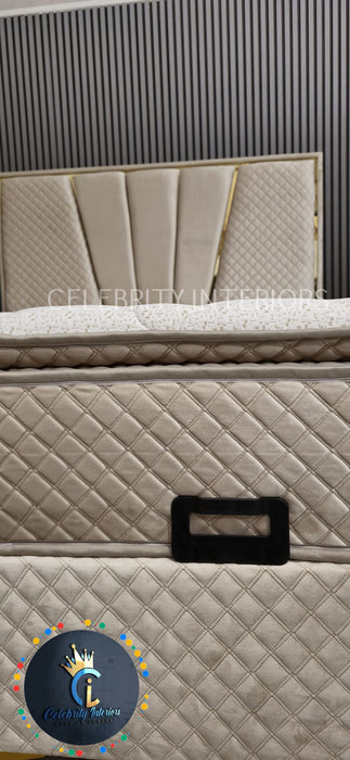 Chelsea Bedframe King Size Champagne Velvet