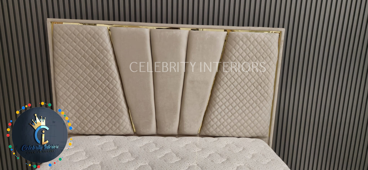 Chelsea Bedframe King Size Champagne Velvet