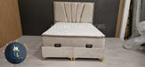Chelsea Divan Bed set Champagne Velvet Kingize