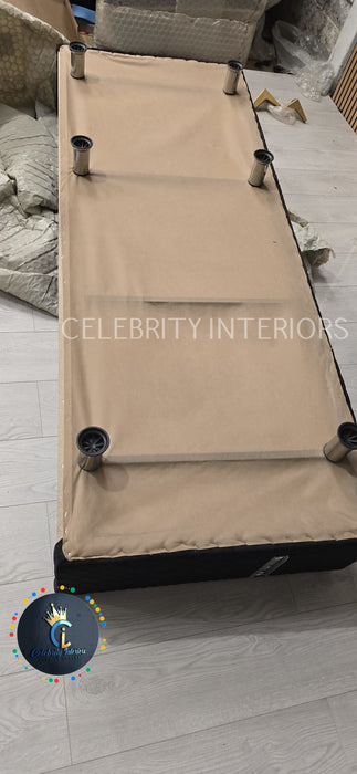 Chelsea Bed Set King Size Champagne Velvet
