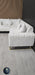 Genova Corner Sofa 270cm x 270cm White Boucle Fabric & Gold