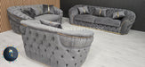 Ambassador 1 Seater In Grey V27 & Gold