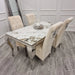 Emma Cream Velvet Dining Chairs x 6