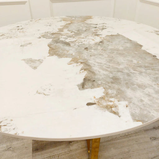 Lucien 1.2 Round Dining Table with Sintered Stone Top