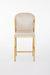 Fabio Shimmer Fabric Gold Metal Plating Barstool