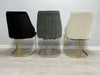 Lasco Plush Velvet Dining Chairs - Available In 3 Colours - Set Of 2