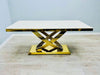 Elina Cream & Gold Dining Table + Vienna Cream & Gold Dining Chairs