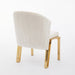 Fabio Shimmer Fabric Metal Plating Dining Chairs - Available In 3 Colours - Set Of 2