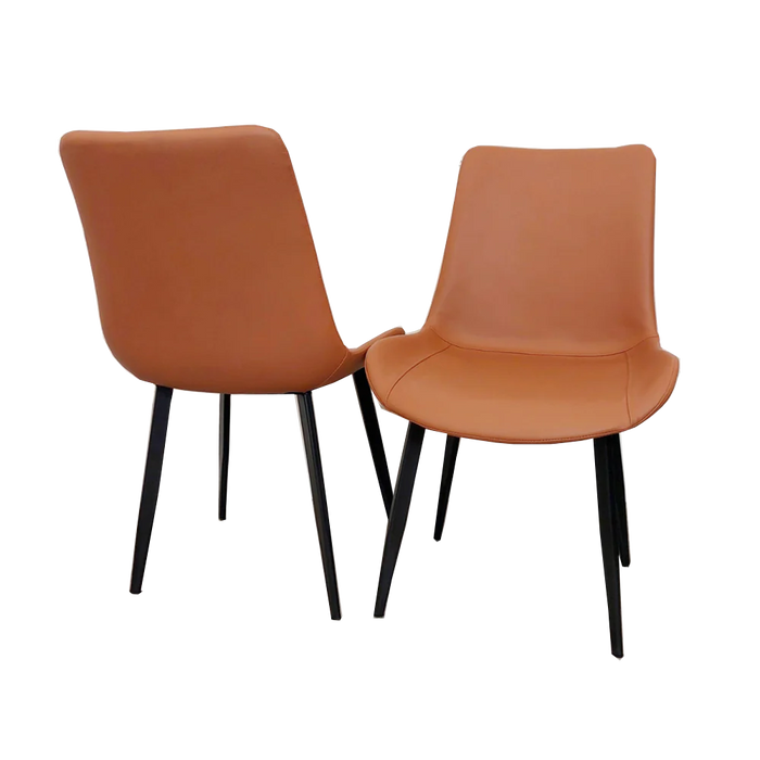 Resmus dining chair in Tan Leather (set of 4)