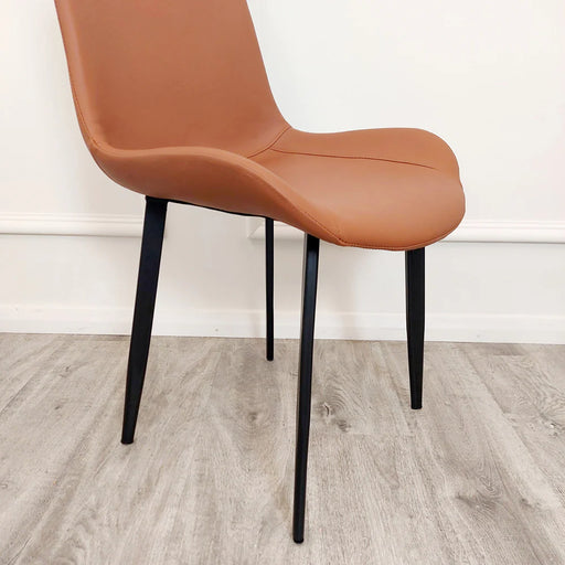Resmus dining chair in Tan Leather (set of 4)