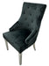 Roma Dining Chair in Black Velvet