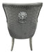 Roma Dark Grey Lion knocker Dining Chair
