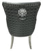 Roma PU Dark Grey Lion knocker Dining Chair