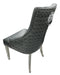 Roma PU Dark Grey Lion knocker Dining Chair