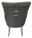 Roma PU Dark Grey Ring knocker Dining Chair