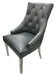 Roma PU Dark Grey Ring knocker Dining Chair
