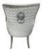 Roma in Silver Grey with Lion  knocker Dining Chair