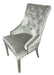 Roma in Silver Grey with Lion  knocker Dining Chair