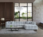 Aluxo Tribeca Corner Group in Pearl Boucle Fabric