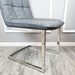 Tara Faux Leather Dining Chair  with plain Back & Stitch Detail