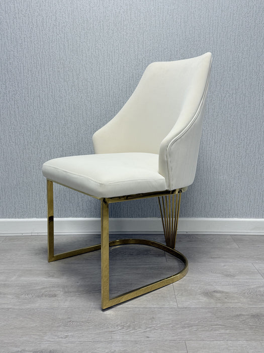 Lasco Plush Velvet Dining Chairs - Available In 3 Colours - Set Of 2