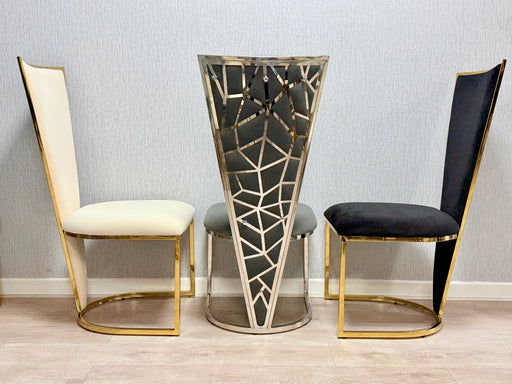 Vienna Velvet Metal Plating Dining Chairs - Set Of 2